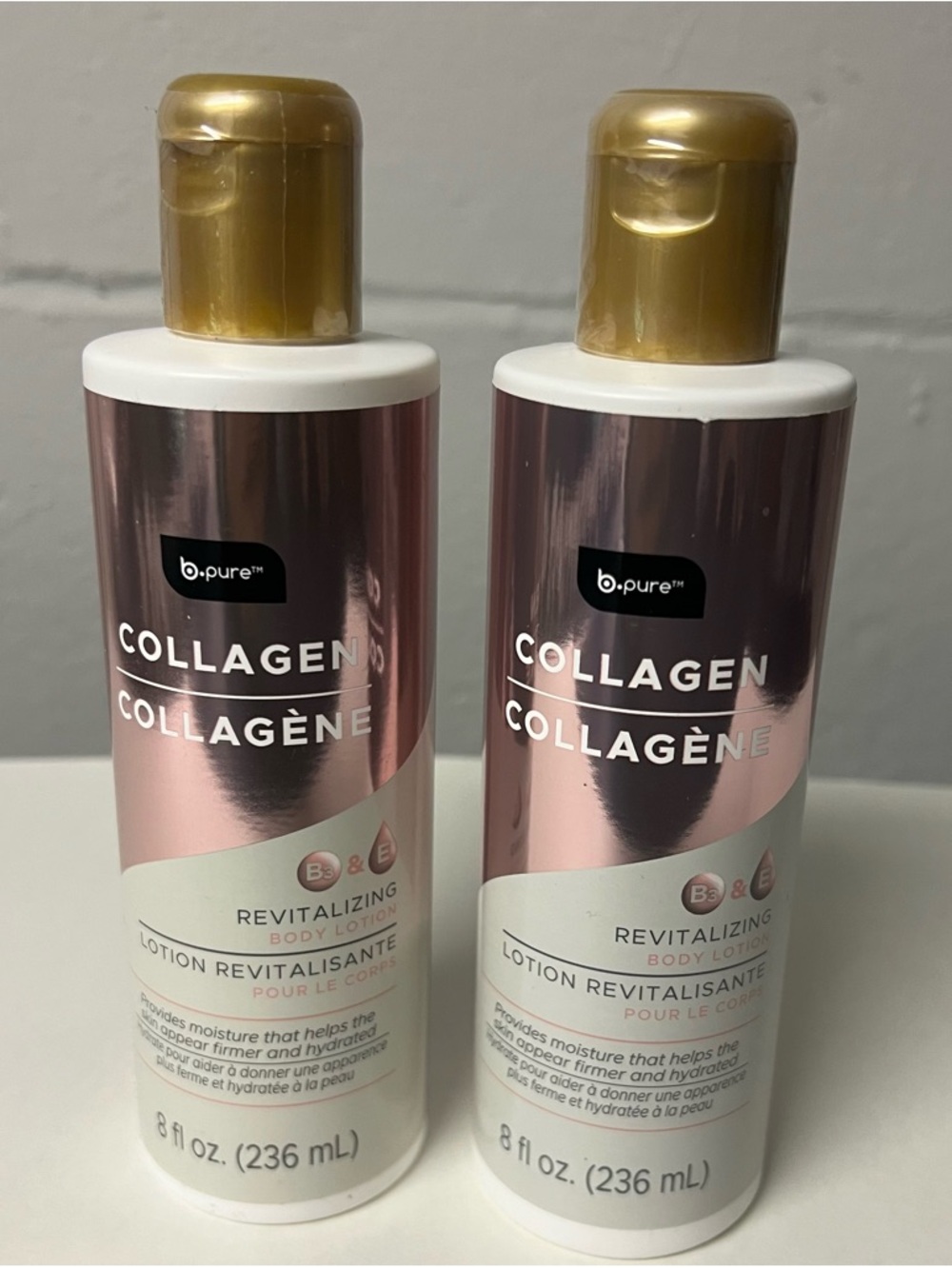 b.pure Collagen Revitalizing Body Lotion. 8 Fl Oz. Set of 2.